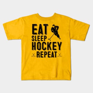 Eat Sleep Hockey Repeat Kids T-Shirt